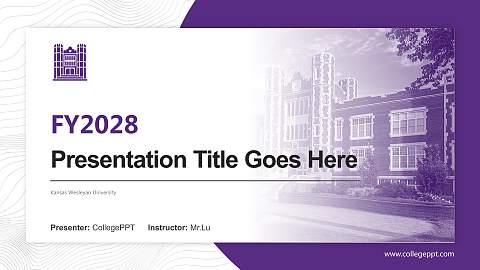 Kansas Wesleyan University Academic Presentation/Research Findings Report PPT Template