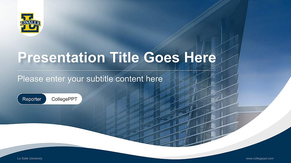 La Salle University Lecture Sharing and Networking Event PPT Template16:9 ratio PPT effect preview image