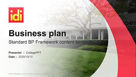 Interior Designers Institute Competition/Entrepreneurship Contest PPT Template