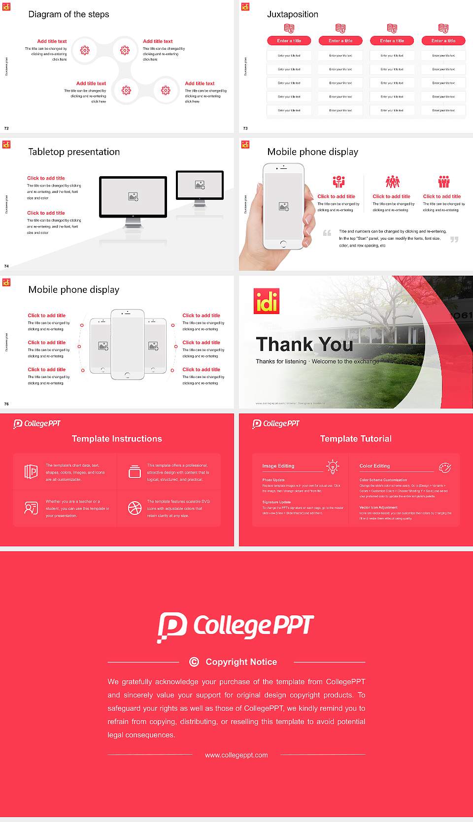 Interior Designers Institute Competition/Entrepreneurship Contest PPT Template16:9 ratio PPT effect preview image9