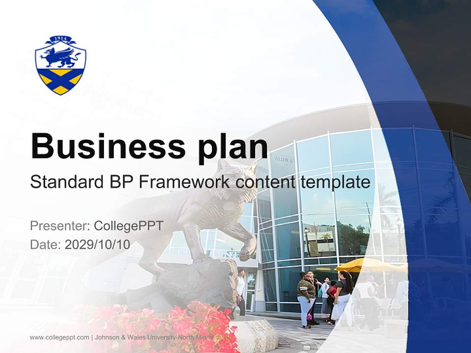 Johnson & Wales University-North Miami Competition/Entrepreneurship Contest PPT Template4:3 ratio PPT effect preview image9