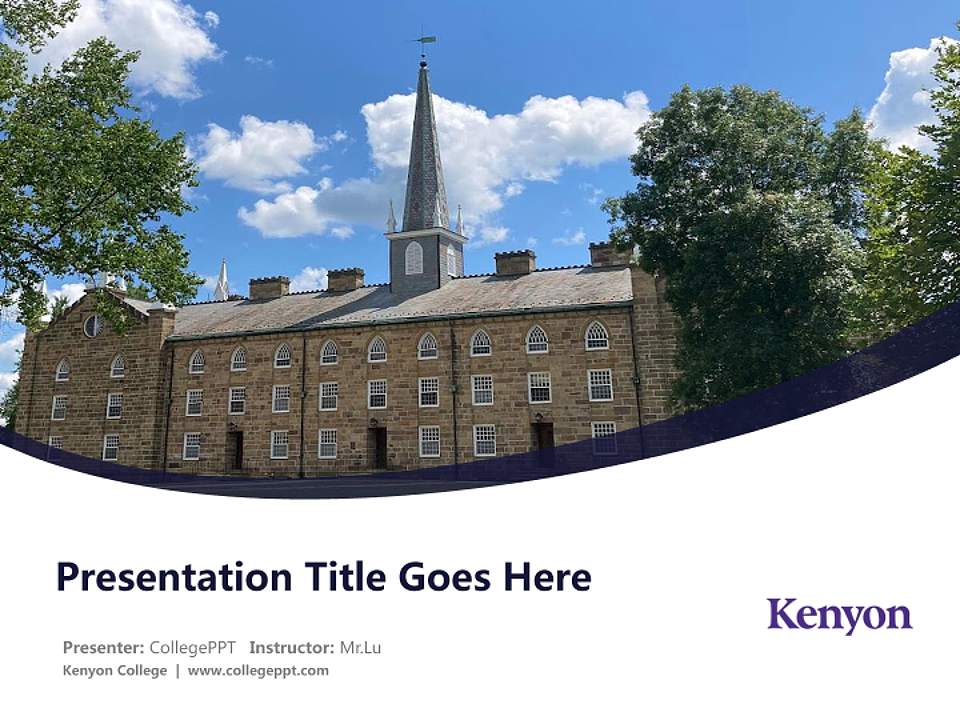 Kenyon College Course/Courseware Creation PPT Template4:3 ratio PPT effect preview image5