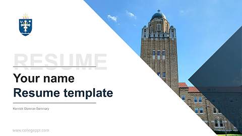 Kenrick Glennon Seminary Resume PPT Template