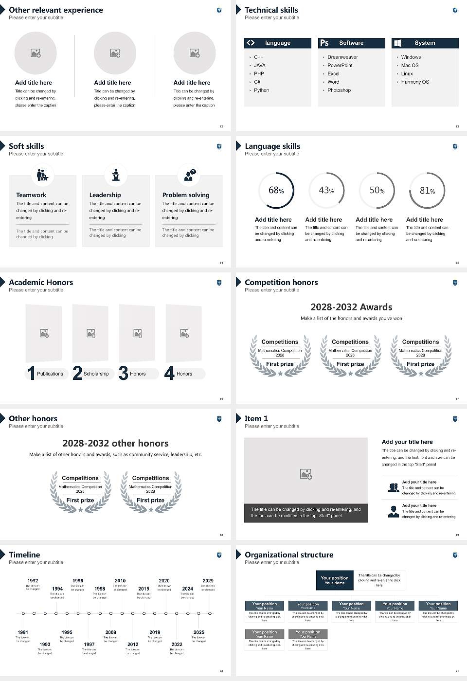 Kenrick Glennon Seminary Resume PPT Template16:9 ratio PPT effect preview image3