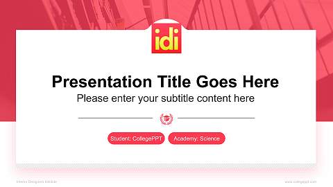 Interior Designers Institute National Scholarship Defense PPT Template