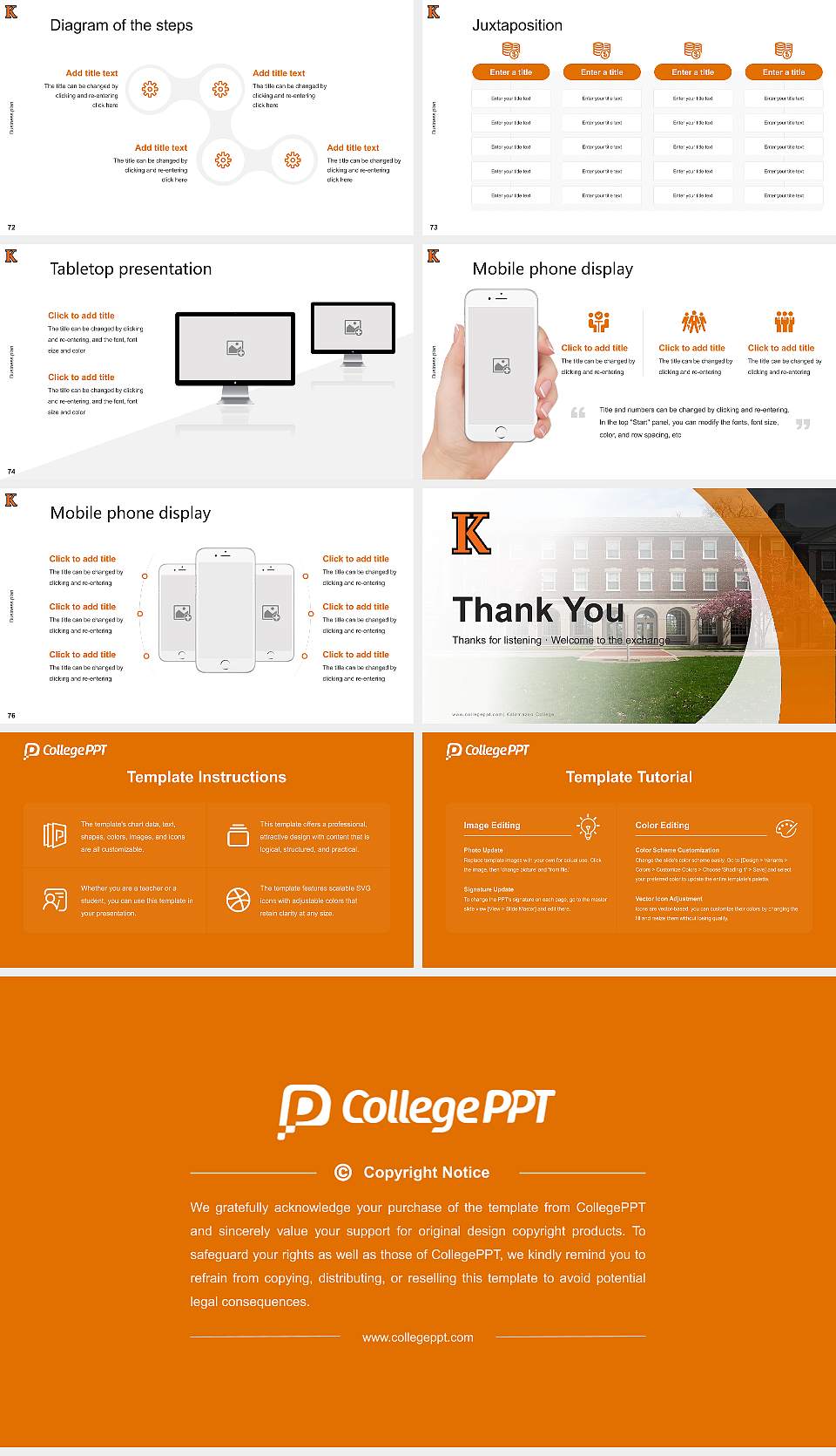 Kalamazoo College Competition/Entrepreneurship Contest PPT Template16:9 ratio PPT effect preview image9