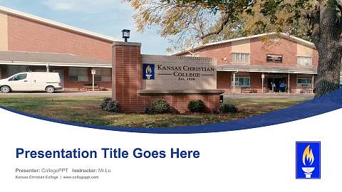 Kansas Christian College Course/Courseware Creation PPT Template