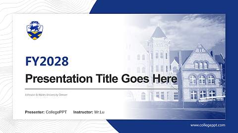 Johnson & Wales University-Denver Academic Presentation/Research Findings Report PPT Template