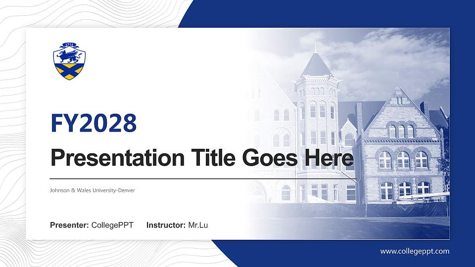 Johnson & Wales University-Denver Academic Presentation/Research Findings Report PPT Template16:9 ratio PPT effect preview image