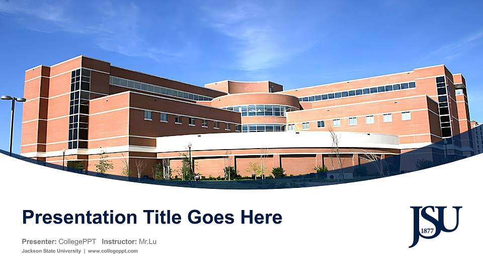 Jackson State University Course/Courseware Creation PPT Template16:9 ratio PPT effect preview image