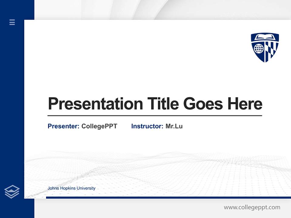 Johns Hopkins University Thesis Proposal/Graduation Defense PPT Template4:3 ratio PPT effect preview image5