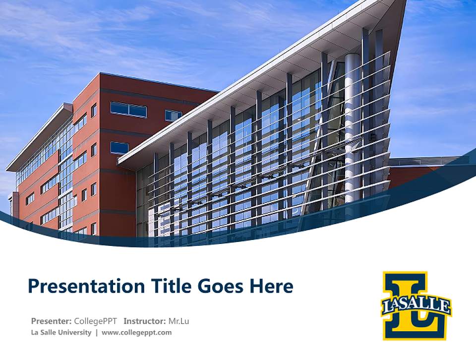 La Salle University Course/Courseware Creation PPT Template4:3 ratio PPT effect preview image5