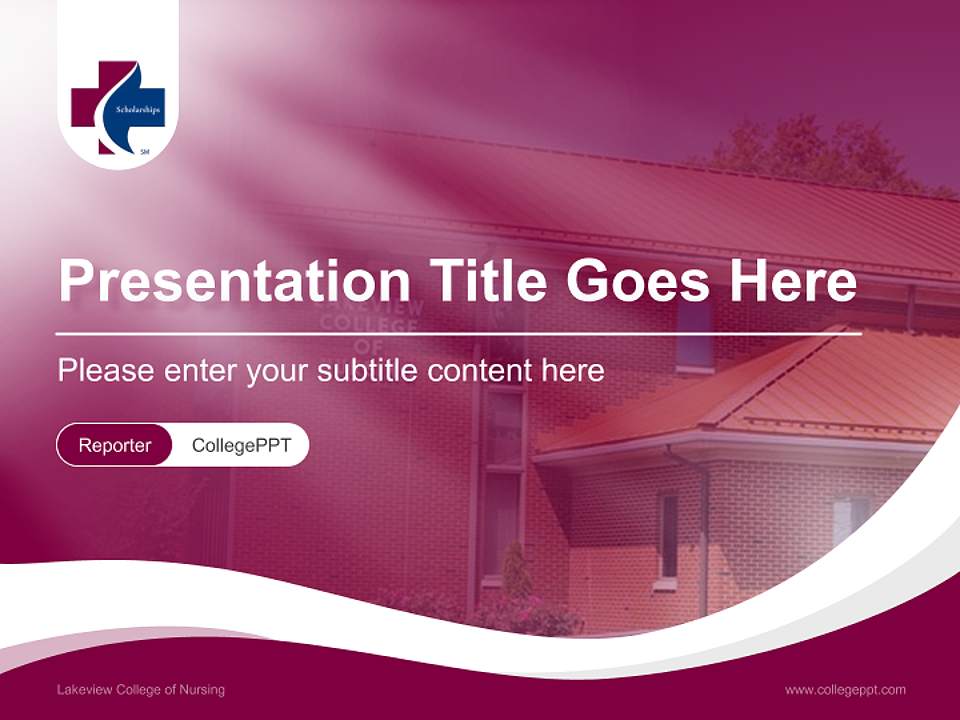 Lakeview College of Nursing Lecture Sharing and Networking Event PPT Template4:3 ratio PPT effect preview image4