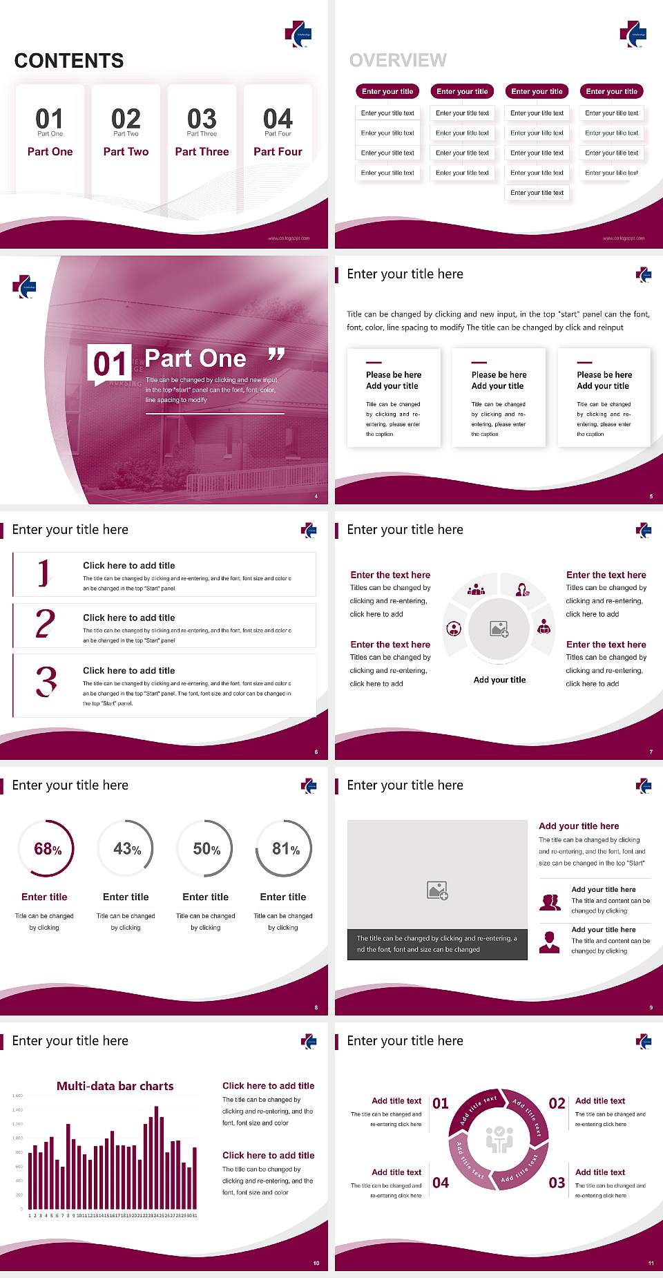 Lakeview College of Nursing Lecture Sharing and Networking Event PPT Template4:3 ratio PPT effect preview image2