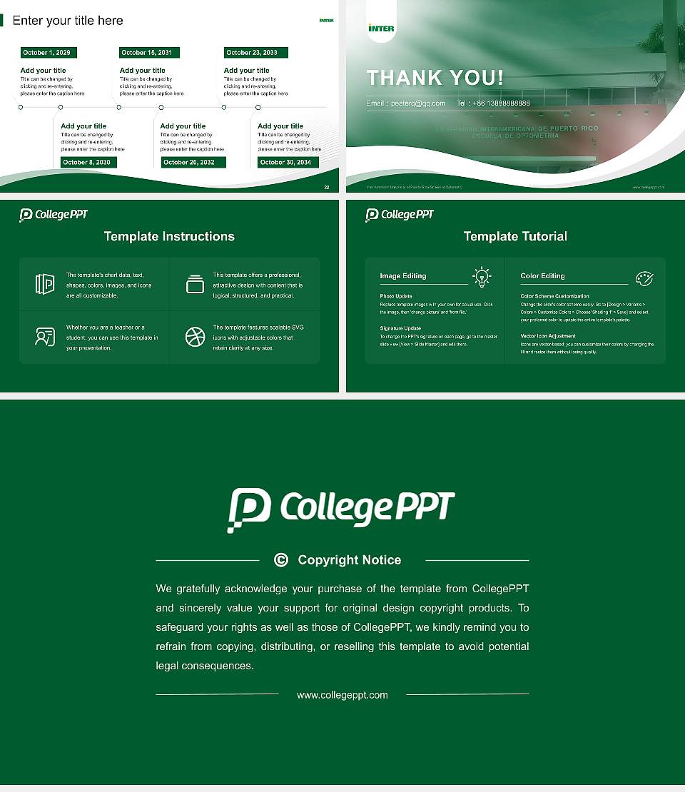 Inter American University of Puerto Rico-School of Optometry Lecture Sharing and Networking Event PPT Template16:9 ratio PPT effect preview image4