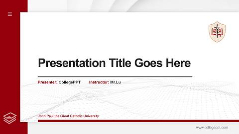 John Paul the Great Catholic University Thesis Proposal/Graduation Defense PPT Template