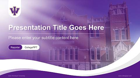 Iowa Wesleyan University Lecture Sharing and Networking Event PPT Template