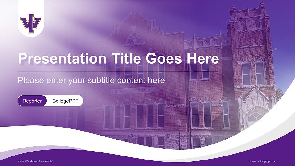Iowa Wesleyan University Lecture Sharing and Networking Event PPT Template16:9 ratio PPT effect preview image