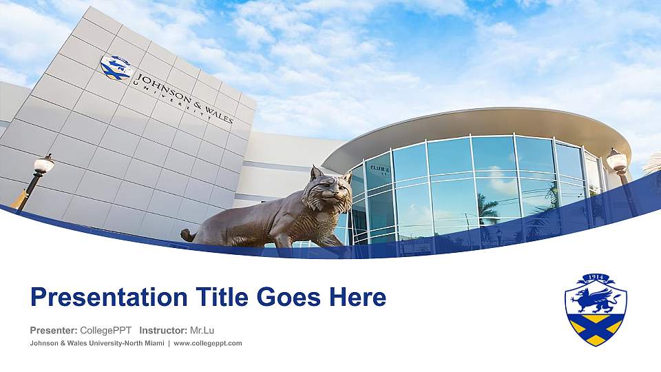 Johnson & Wales University-North Miami Course/Courseware Creation PPT Template16:9 ratio PPT effect preview image