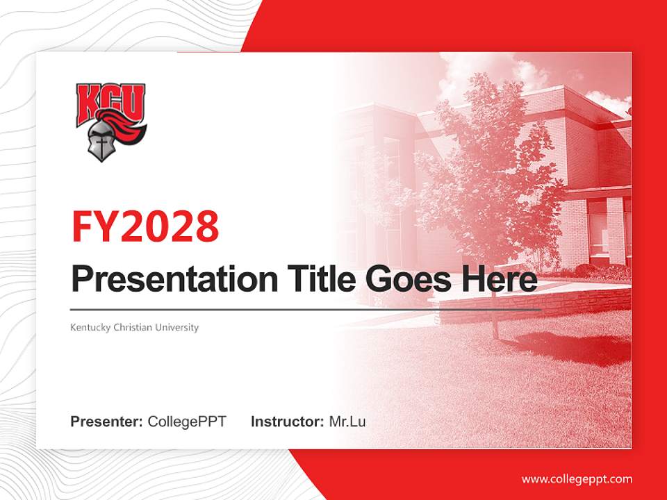 Kentucky Christian University Academic Presentation/Research Findings Report PPT Template4:3 ratio PPT effect preview image5