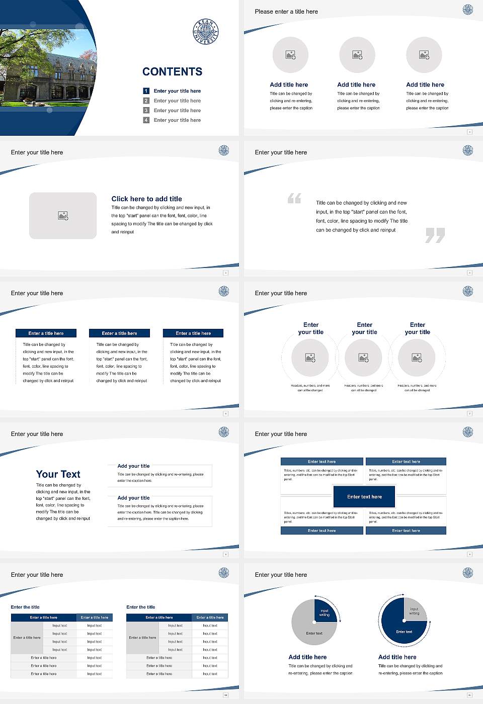 Kean University Course/Courseware Creation PPT Template16:9 ratio PPT effect preview image2