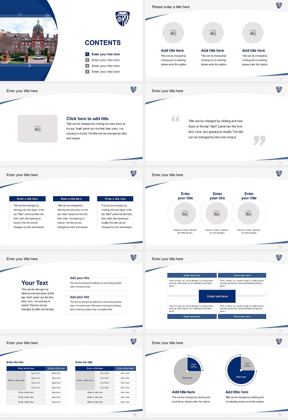 Johns Hopkins University Course/Courseware Creation PPT Template16:9 ratio PPT effect preview image2