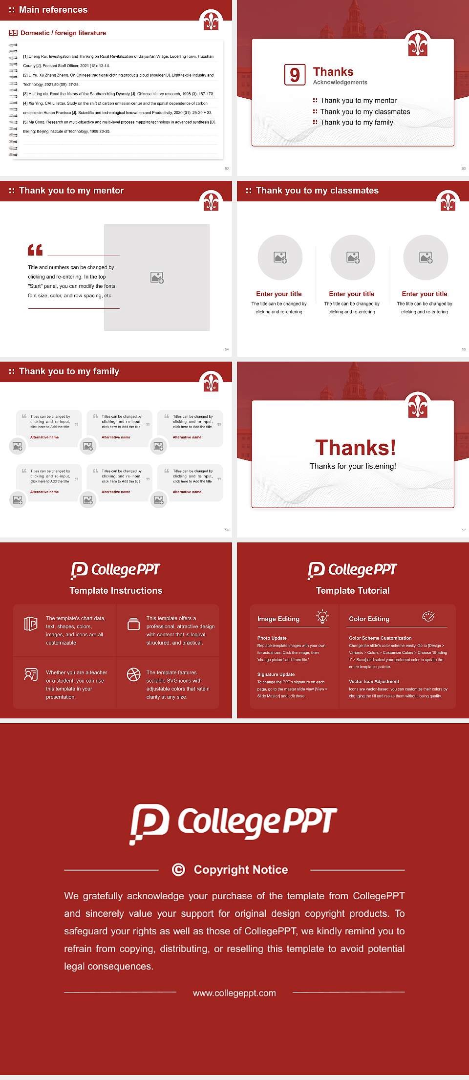 La Roche University Graduation Thesis Defense PPT Template4:3 ratio PPT effect preview image7