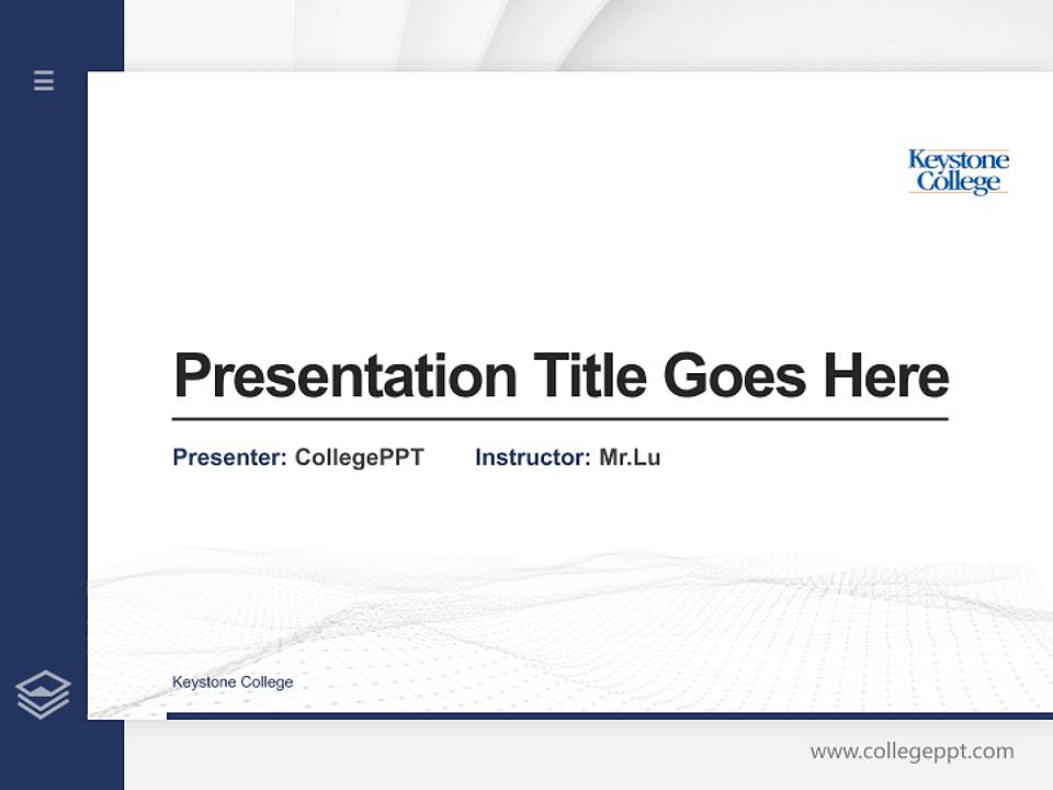 Keystone College Thesis Proposal/Graduation Defense PPT Template4:3 ratio PPT effect preview image5