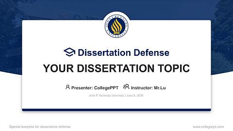 John F. Kennedy University Graduation Thesis Defense PPT Template
