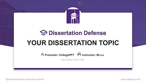 Knox College Graduation Thesis Defense PPT Template