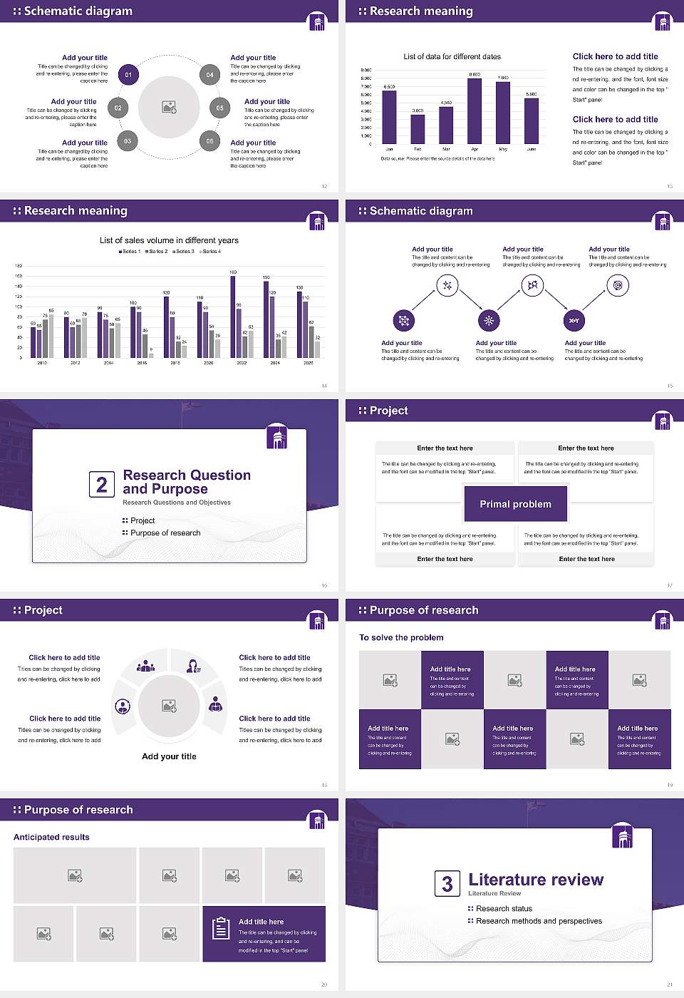 Knox College Graduation Thesis Defense PPT Template16:9 ratio PPT effect preview image3