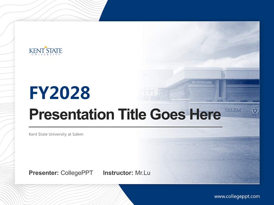 Kent State University at Salem Academic Presentation/Research Findings Report PPT Template4:3 ratio PPT effect preview image5