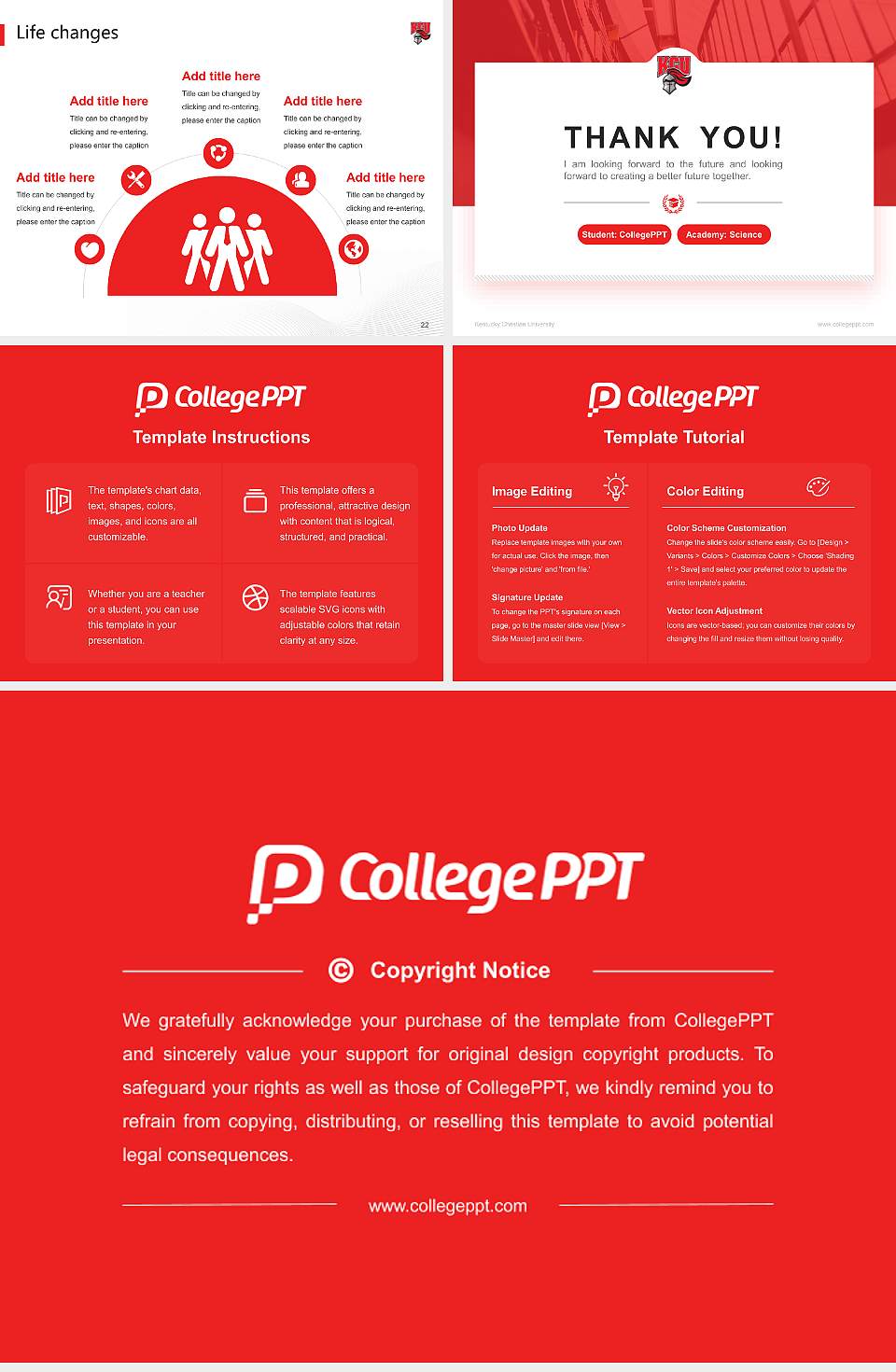 Kentucky Christian University National Scholarship Defense PPT Template4:3 ratio PPT effect preview image4