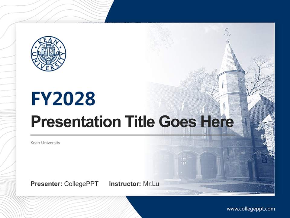 Kean University Academic Presentation/Research Findings Report PPT Template4:3 ratio PPT effect preview image5