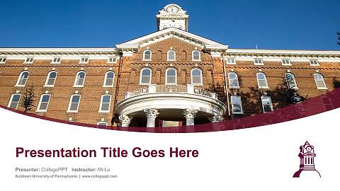 Kutztown University of Pennsylvania Course/Courseware Creation PPT Template