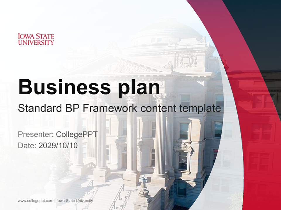 Iowa State University Competition/Entrepreneurship Contest PPT Template4:3 ratio PPT effect preview image9
