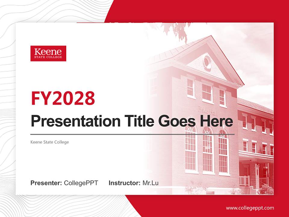 Keene State College Academic Presentation/Research Findings Report PPT Template4:3 ratio PPT effect preview image5