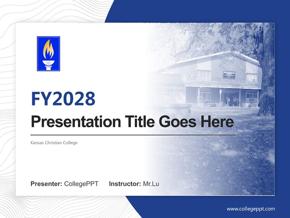 Kansas Christian College Academic Presentation/Research Findings Report PPT Template4:3 ratio PPT effect preview image5