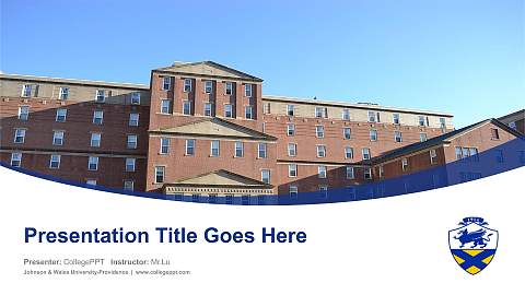 Johnson & Wales University-Providence Course/Courseware Creation PPT Template