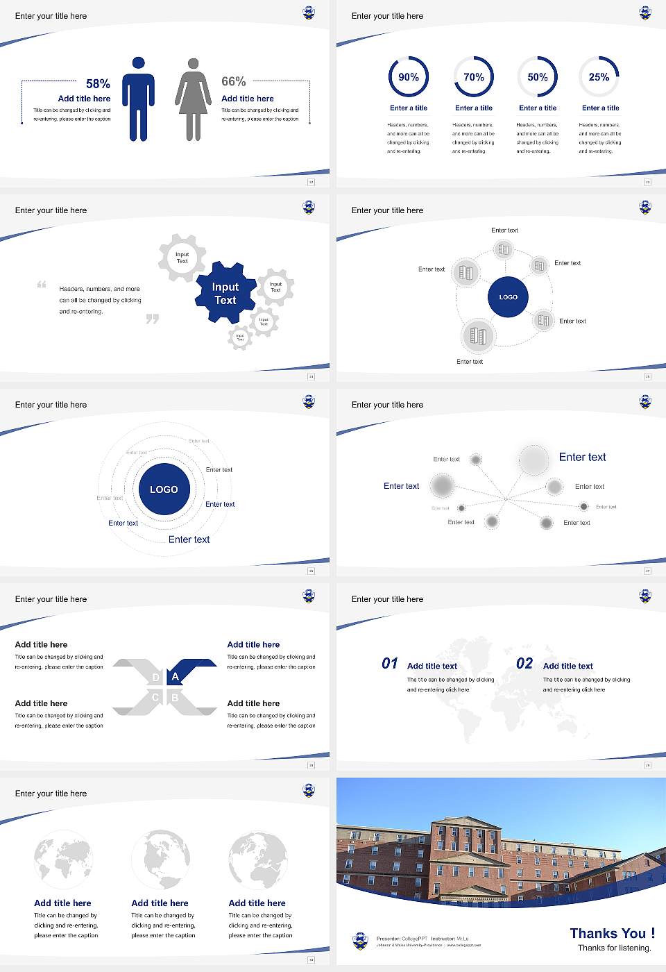 Johnson & Wales University-Providence Course/Courseware Creation PPT Template16:9 ratio PPT effect preview image4