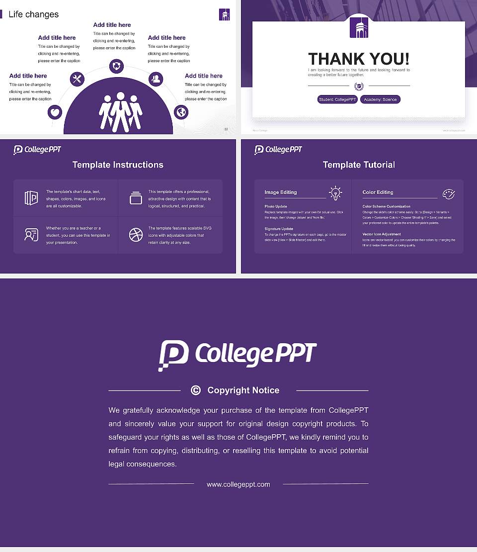 Knox College National Scholarship Defense PPT Template16:9 ratio PPT effect preview image4
