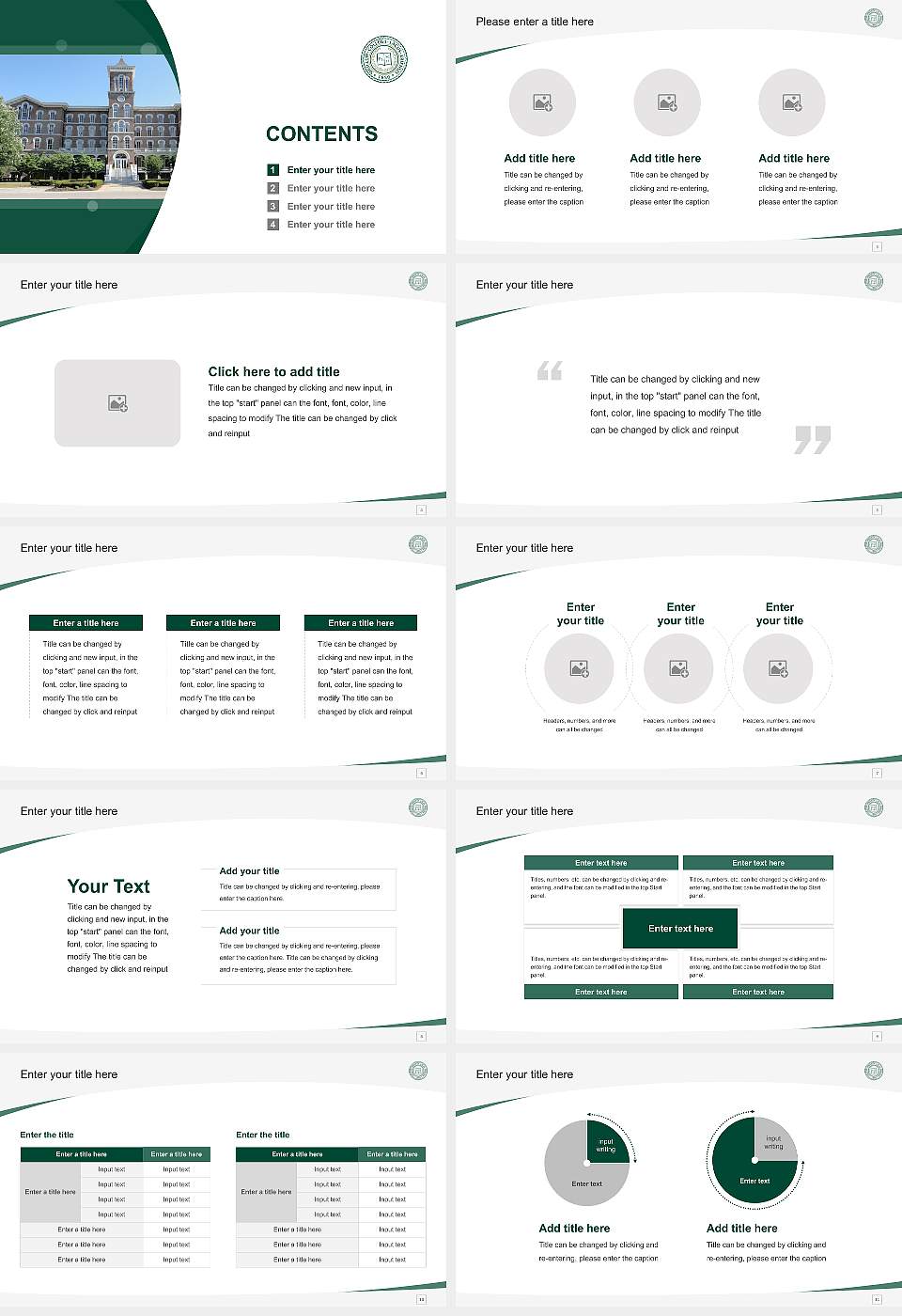 Lake Erie College Course/Courseware Creation PPT Template16:9 ratio PPT effect preview image2