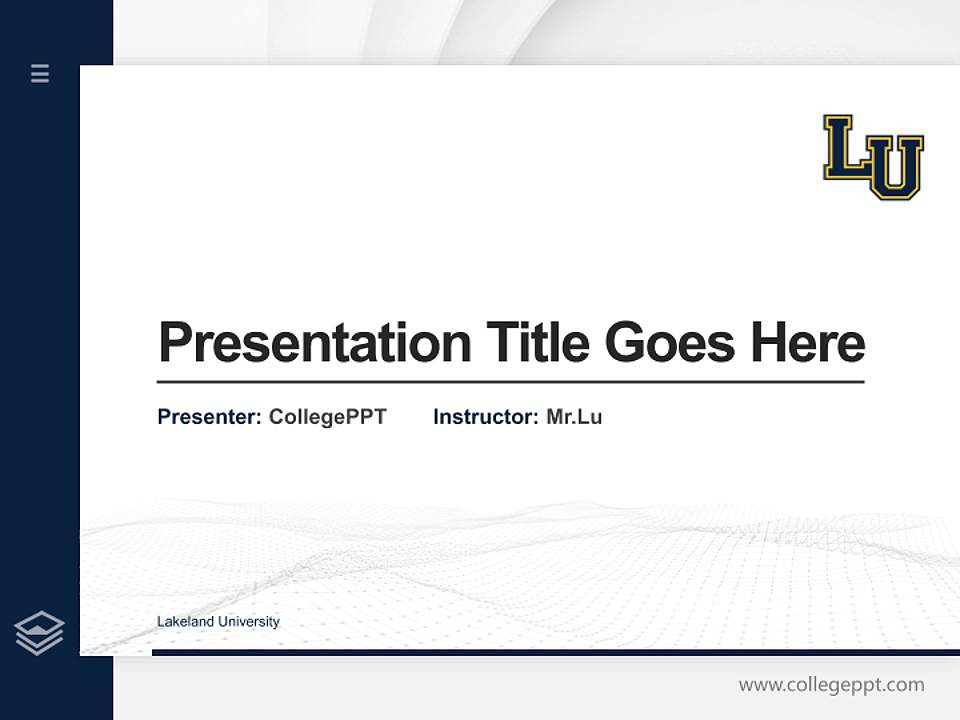 Lakeland University Thesis Proposal/Graduation Defense PPT Template4:3 ratio PPT effect preview image5