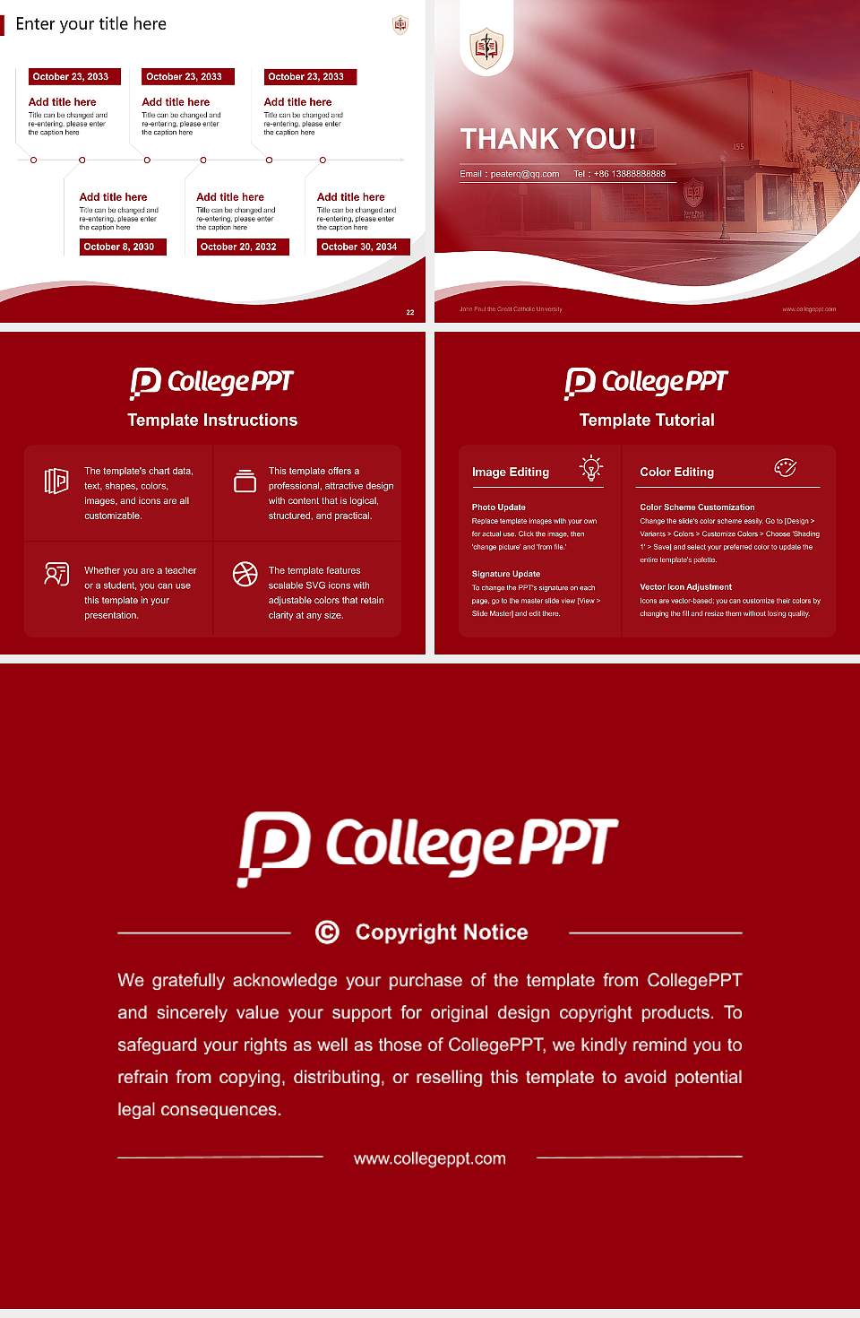 John Paul the Great Catholic University Lecture Sharing and Networking Event PPT Template4:3 ratio PPT effect preview image4