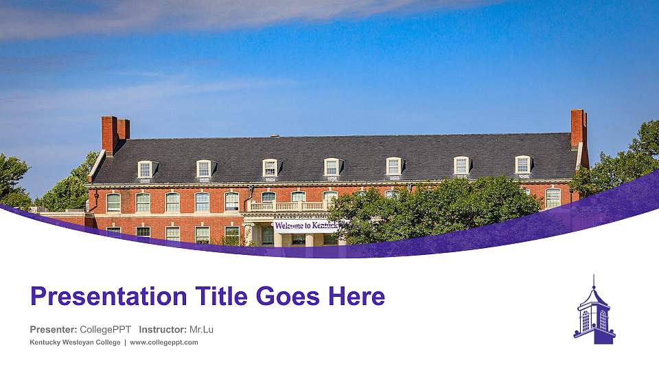 Kentucky Wesleyan College Course/Courseware Creation PPT Template16:9 ratio PPT effect preview image
