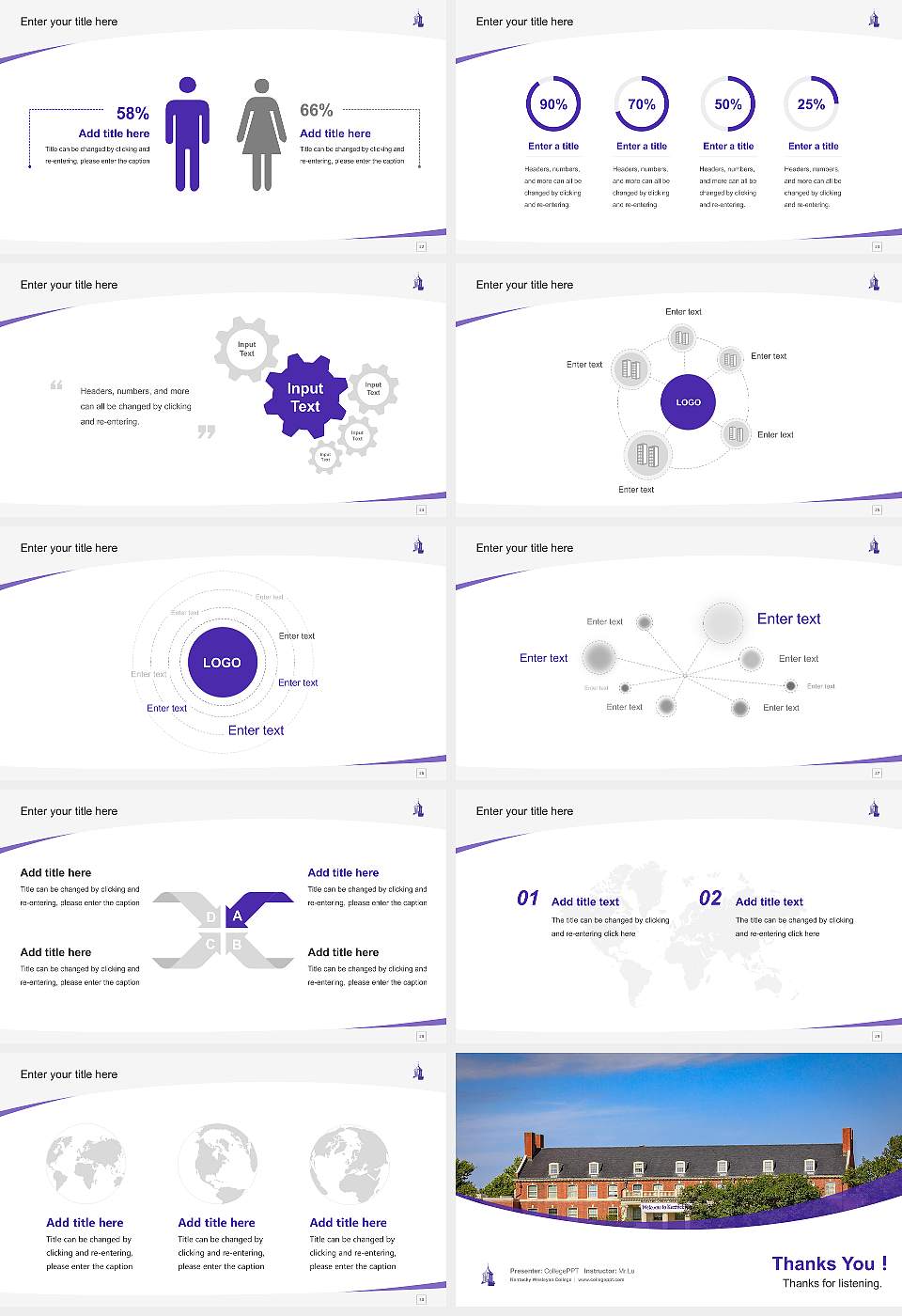 Kentucky Wesleyan College Course/Courseware Creation PPT Template16:9 ratio PPT effect preview image4