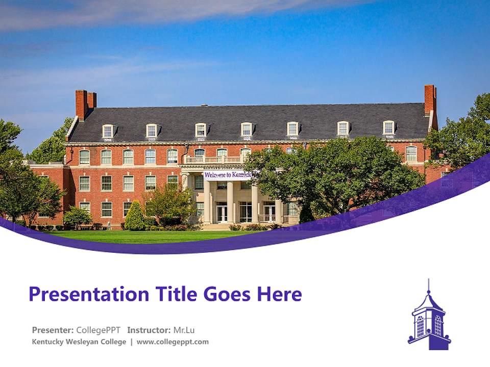 Kentucky Wesleyan College Course/Courseware Creation PPT Template4:3 ratio PPT effect preview image5