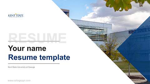Kent State University at Geauga Resume PPT Template