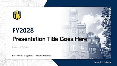 Johnson C Smith University Academic Presentation/Research Findings Report PPT Template