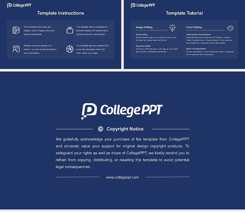 Juniata College Course/Courseware Creation PPT Template16:9 ratio PPT effect preview image5